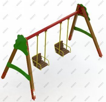 Swing on wooden posts, double deluxe DIO316.4