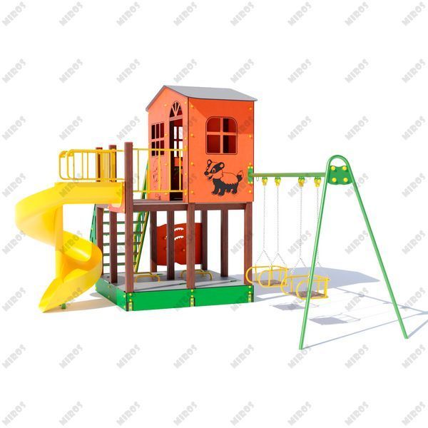 Play complex "Halabuda" Deluxe (two sets of swings) DIO806.4HDPE